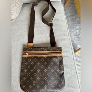 Louis Vuitton.Pochette Bosphore Brown Monogram - MI0065 Shoulder Bag. AUTHENTIC
